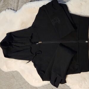 Buffbunny Cloud Cropped Zip Up Hoodie NWOT
